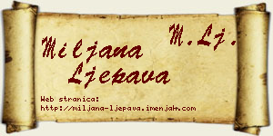Miljana Ljepava vizit kartica